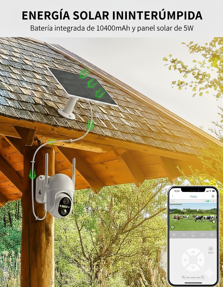 Control de la cámara desde el celular con vista panorámica
